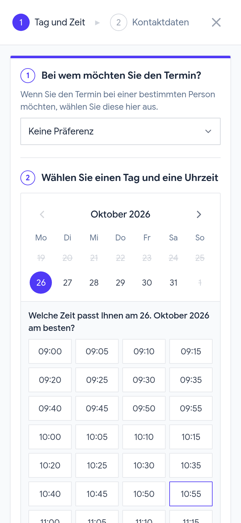 Bookendo auf dem Handy